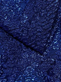 Jacquard-Knit Metallic Bow Gown