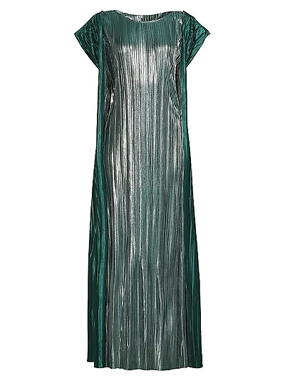 Giselle Metallic Pleated Kaftan