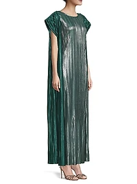 Giselle Metallic Pleated Kaftan