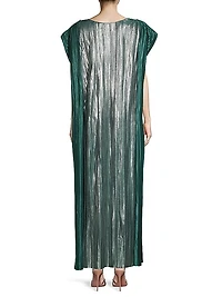 Giselle Metallic Pleated Kaftan