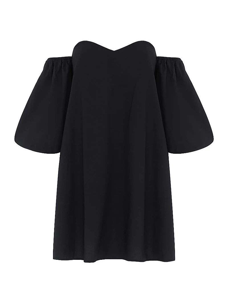 Parker Cotton Poplin Off-The-Shoulder Minidress