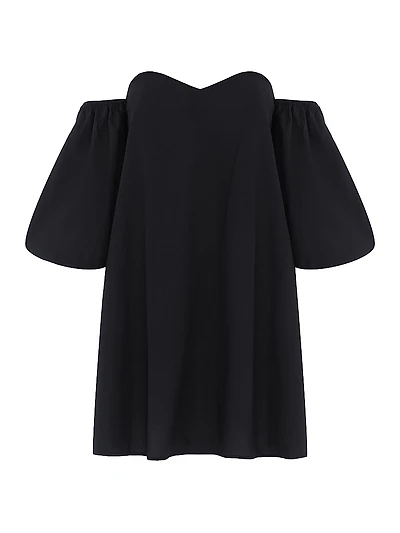 Parker Cotton Poplin Off-The-Shoulder Minidress