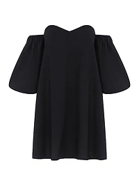 Parker Cotton Poplin Off-The-Shoulder Minidress