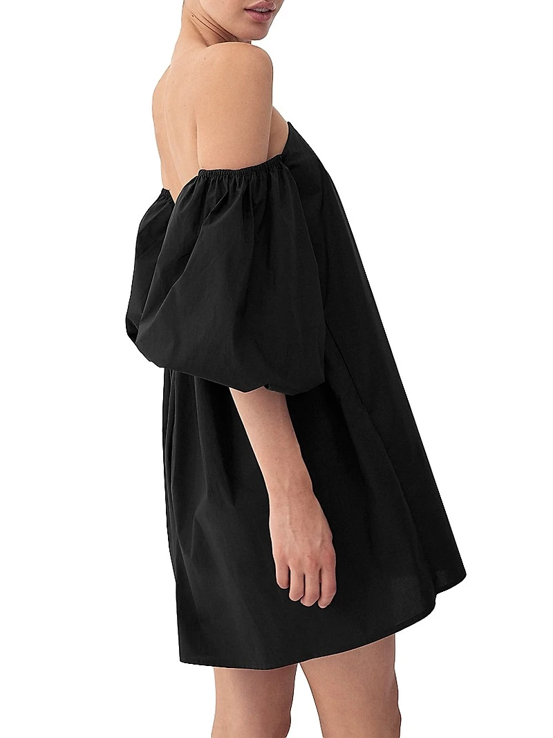 Parker Cotton Poplin Off-The-Shoulder Minidress