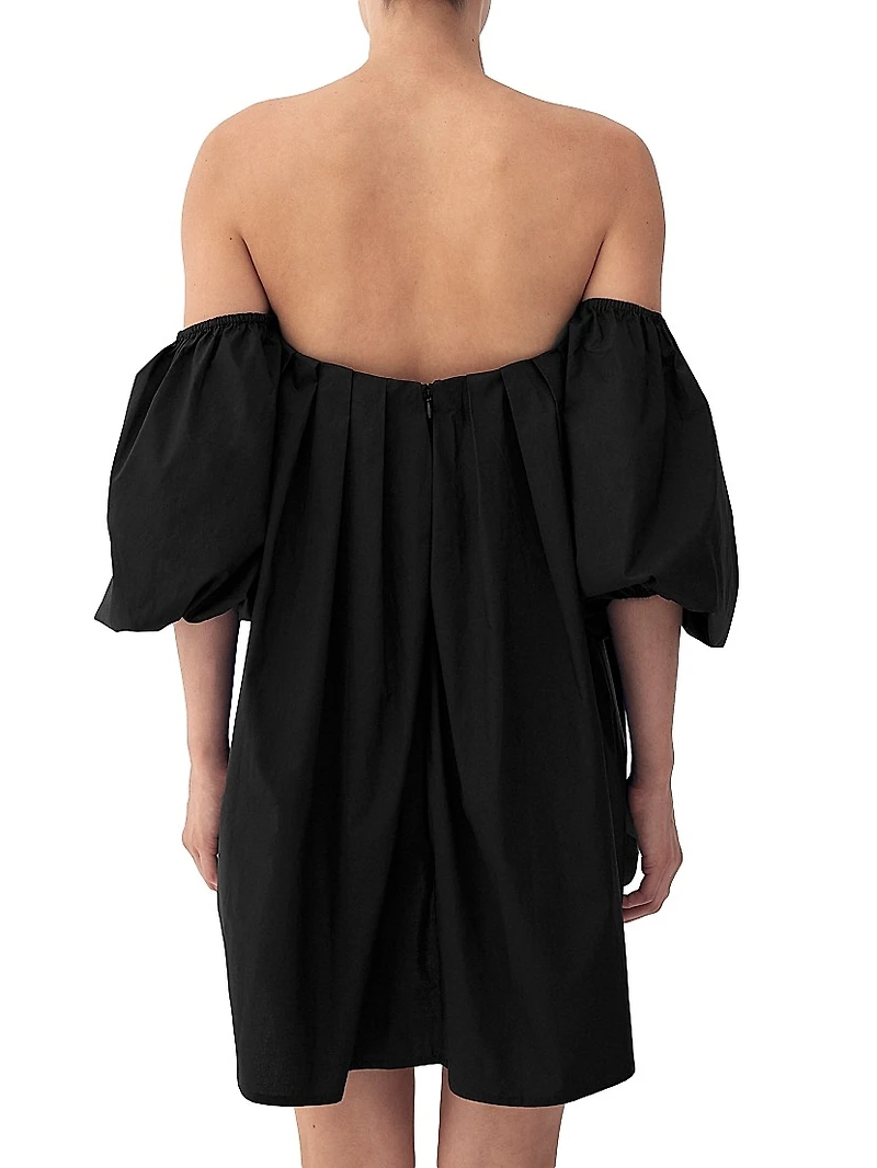 Parker Cotton Poplin Off-The-Shoulder Minidress