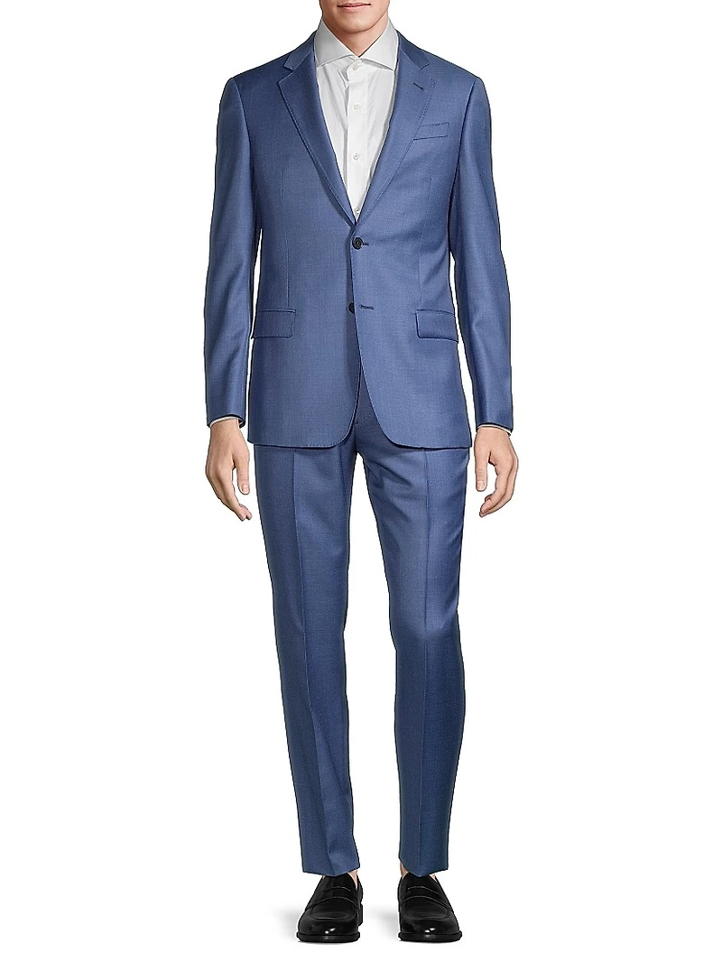 Solid Virgin Wool Suit