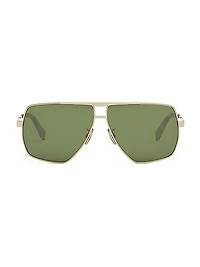Rectangular 58MM Metal Sunglasses
