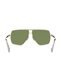 Rectangular 58MM Metal Sunglasses