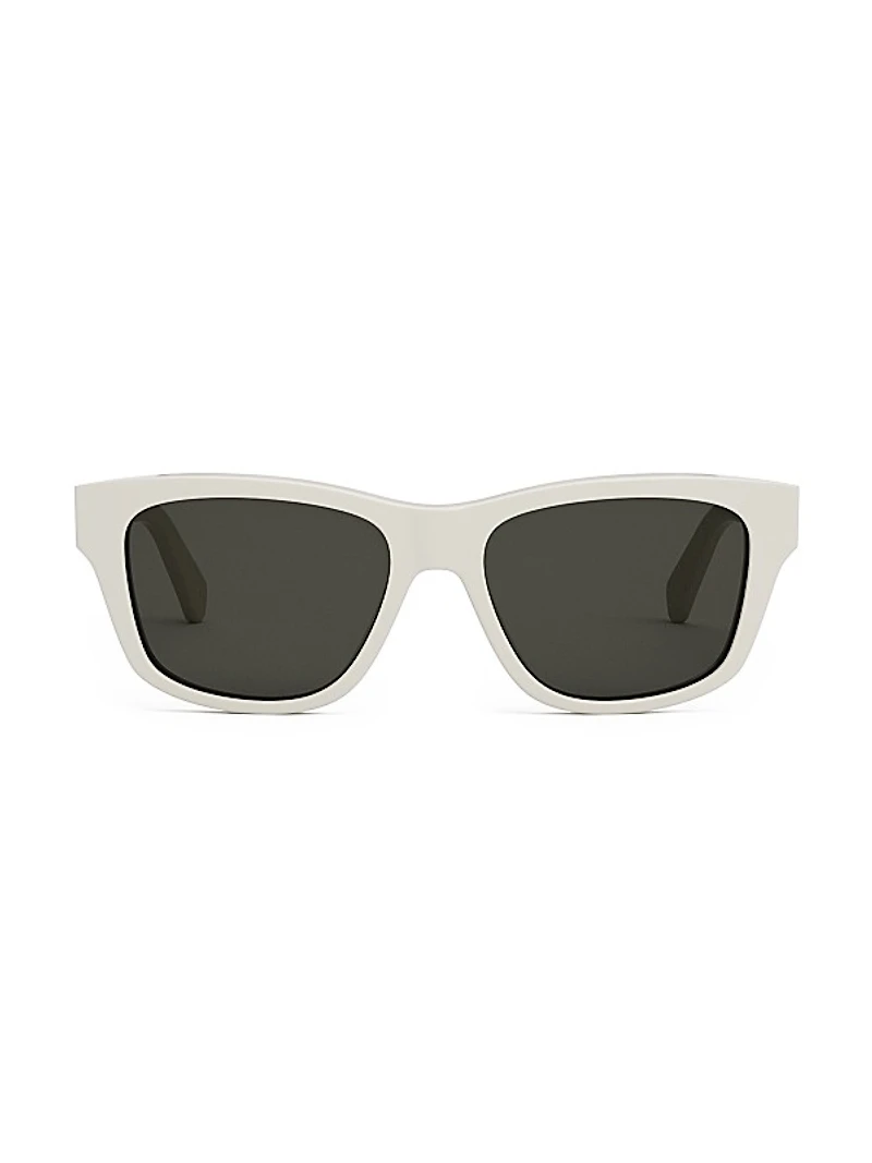 Monochroms 56MM Rectangular Sunglasses