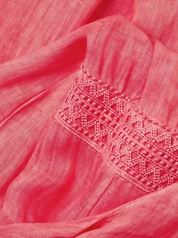 Resort Linen Tiered Halter Maxi Dress