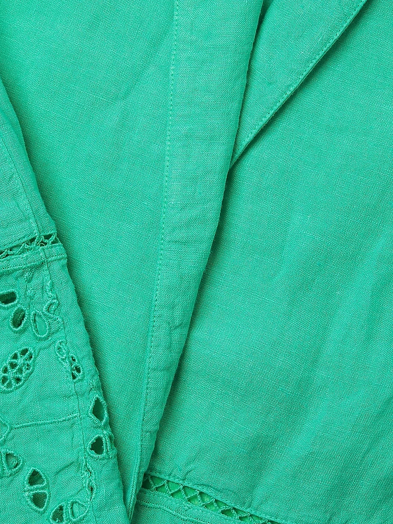 Resort Linen Eyelet Jacket