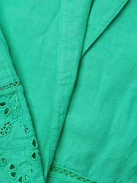 Resort Linen Eyelet Jacket