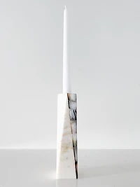 Mother Of Pearl Marble Candle Holder