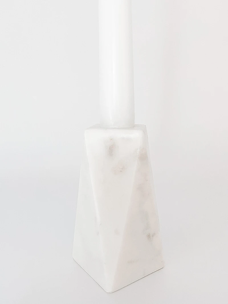 Mother Of Pearl Marble Candle Holder