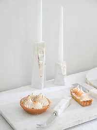 Mother-Of-Pearl Marble Candle Holder
