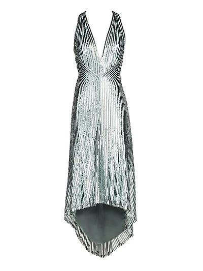 Sleeveless Sequin Midi-Dress