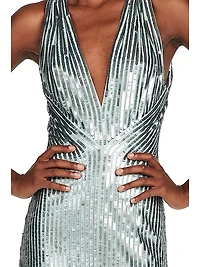 Sleeveless Sequin Midi-Dress