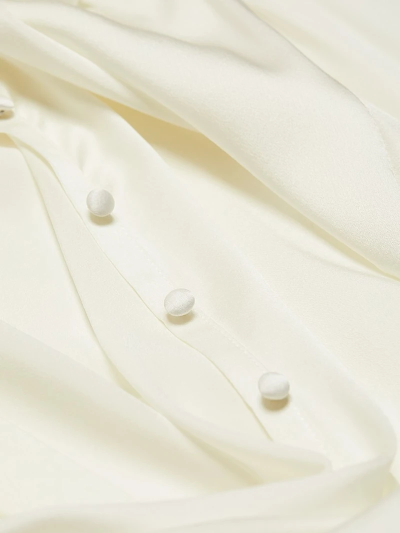 Crossover Satin & Lace Bodysuit