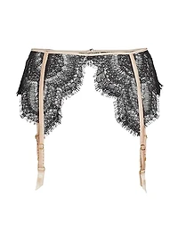 Art Deco Eyelash-Lace Garter