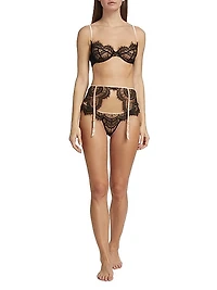 Art Deco Eyelash-Lace Garter