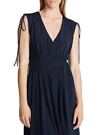 Cobey Stretch-Jersey Drawstring Midi-Dress