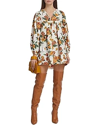 Daisy Empire-Waist Mini Dress