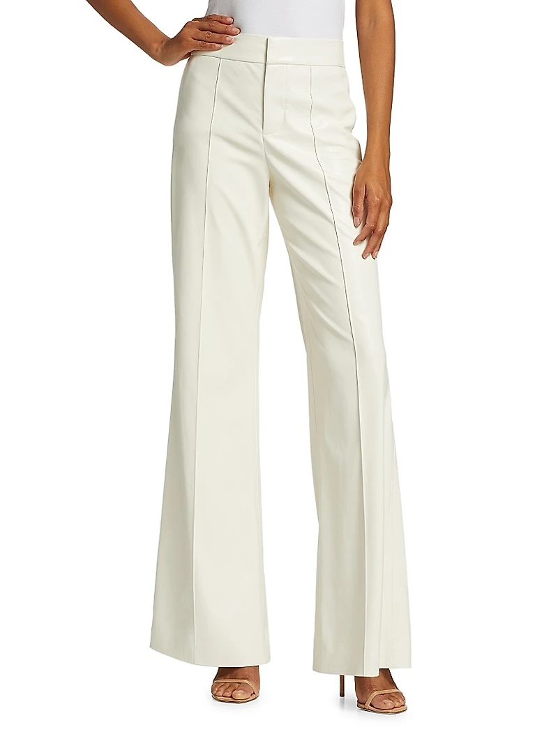 Dylan Faux Leather Flare Trousers
