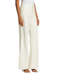 Dylan Faux Leather Flare Trousers