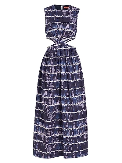 Ashima Dyed Cut Out Midi-Dress