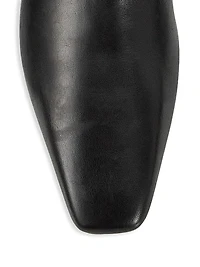 50MM Leather Kitten-Heel Ankle Boots