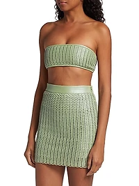 Braided Leather Bandeau Top