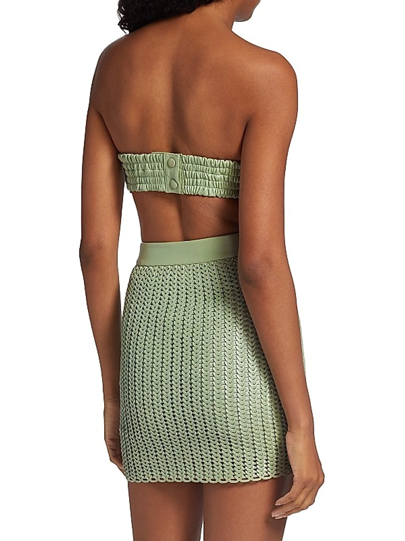 Braided Leather Bandeau Top