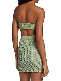 Braided Leather Bandeau Top