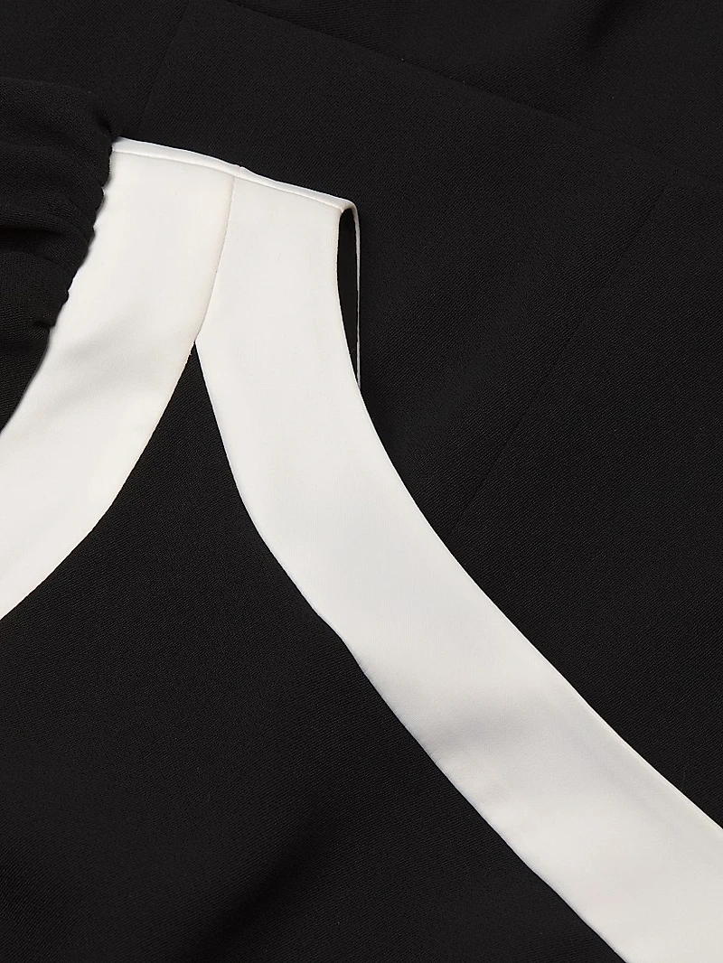 Colorblocked Satin Dress