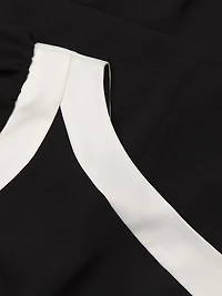 Colorblocked Satin Dress