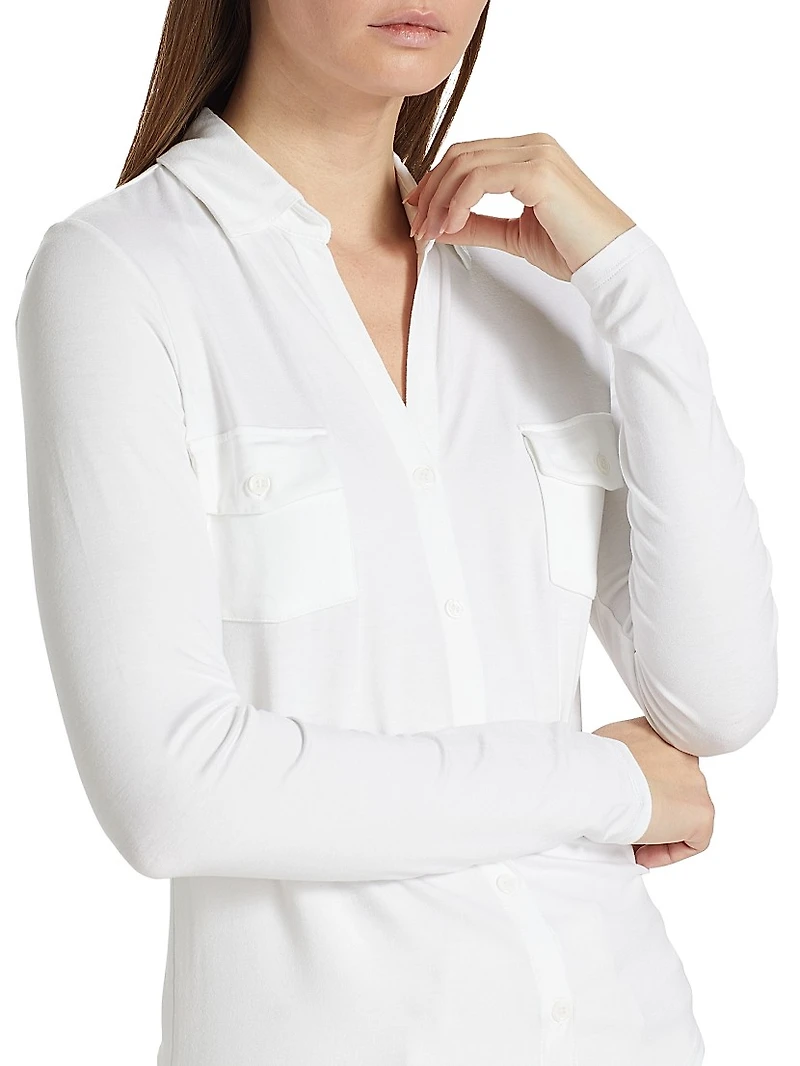 Soft Touch Long-Sleeve Pocket Shirt
