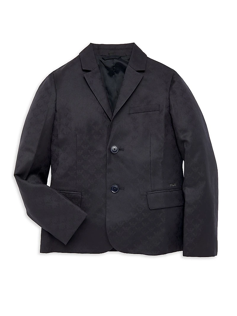 Boy's Logo Jacquard Blazer