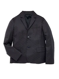 Boy's Logo Jacquard Blazer