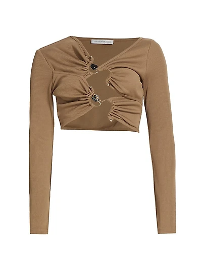 Pronged Cut-Out Top