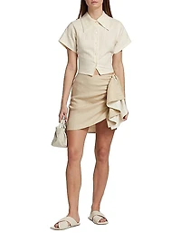 Mila Open-Back Linen Top