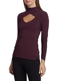 Manique Cutout Mockneck Top