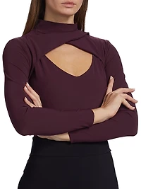 Manique Cutout Mockneck Top