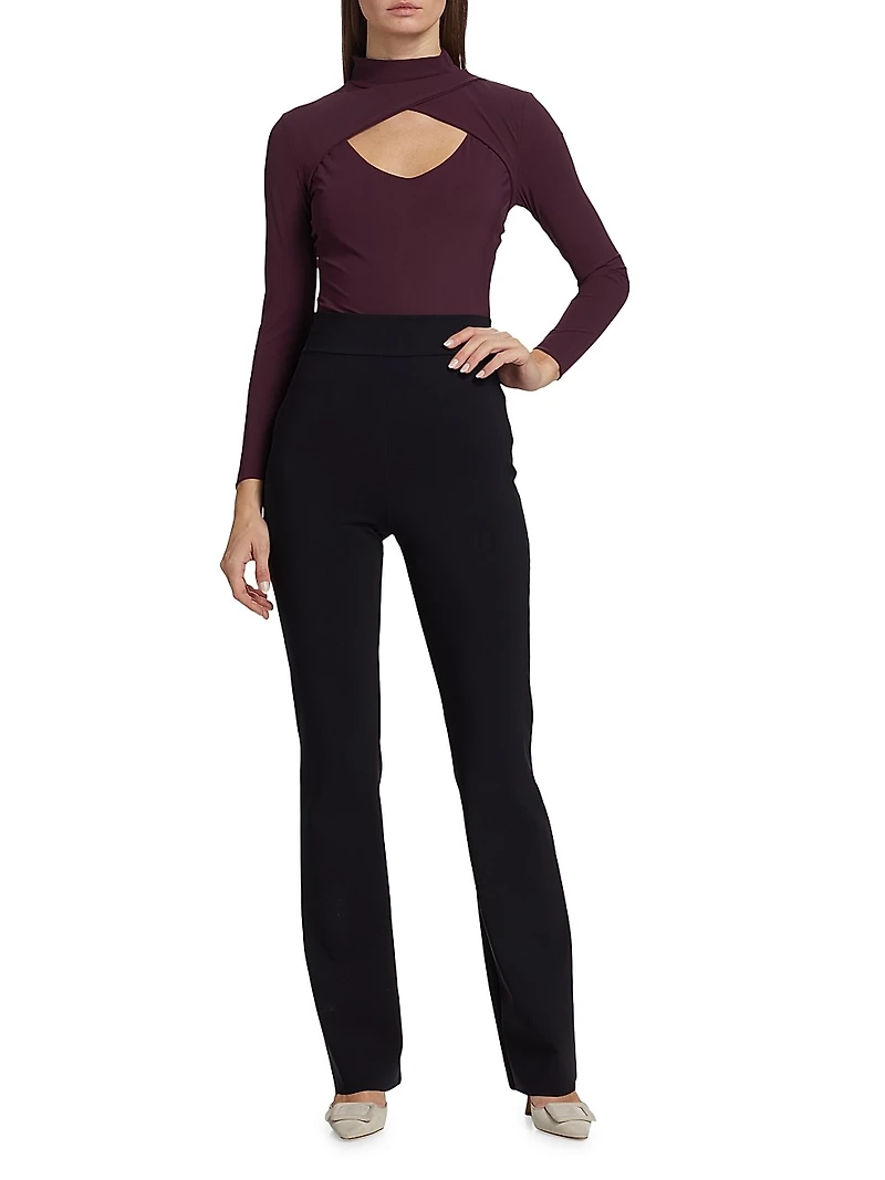 Manique Cutout Mockneck Top