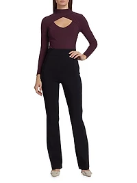 Manique Cutout Mockneck Top