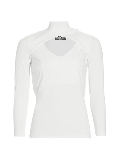 Manique Cutout Mockneck Top
