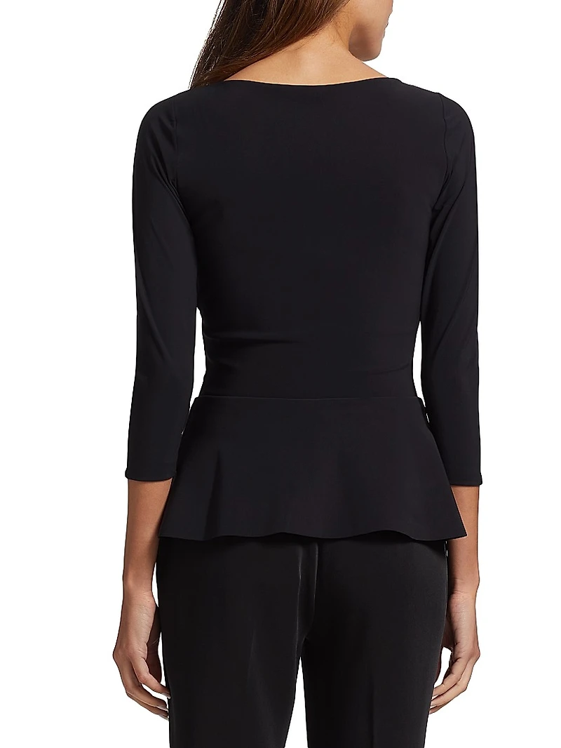 Poppy V-Neck Peplum Top