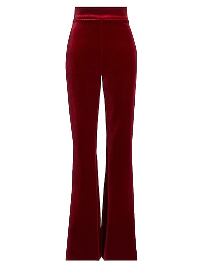 Venusette Velvet High-Waist Pants