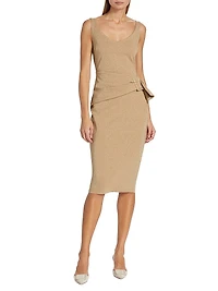 Africa Sugar Belted Metallic Dress