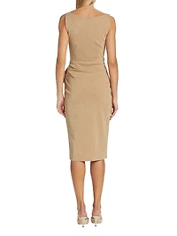 Africa Sugar Belted Metallic Dress