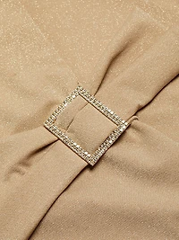 Africa Sugar Belted Metallic Dress